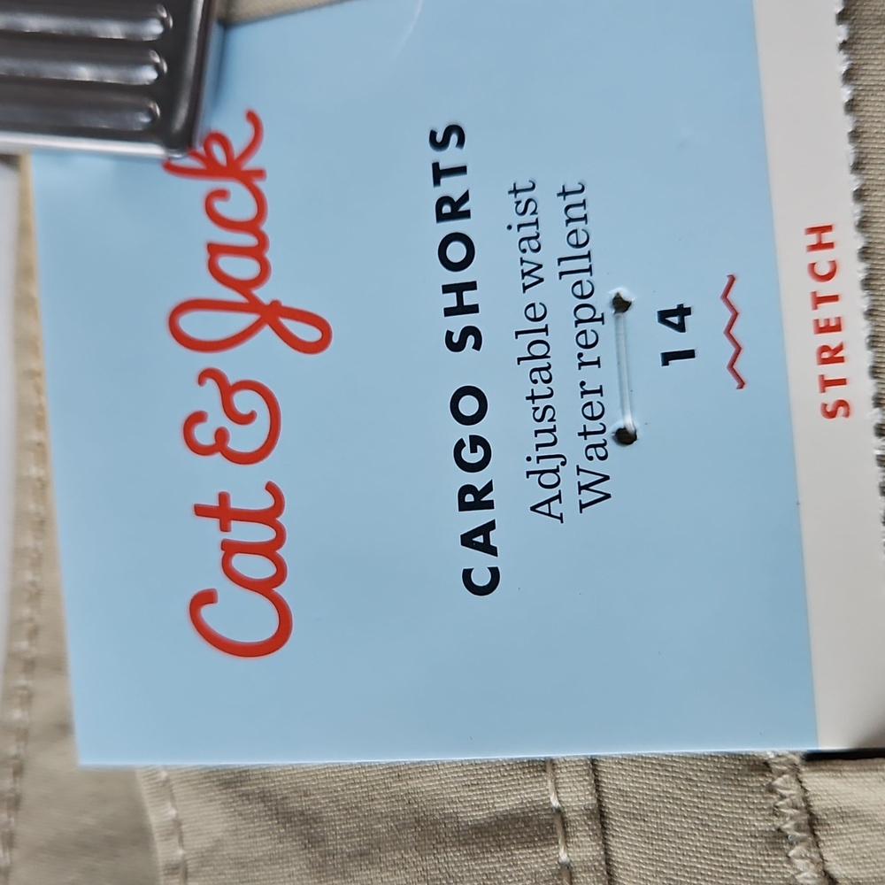 Cat & Jack Boys’ Khaki Cargo Shorts - Size 14 - Picture 3 of 5